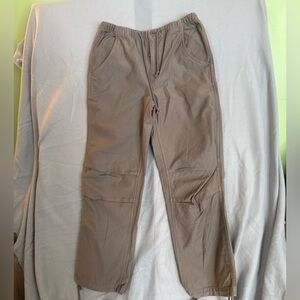 TNA Aritza woman’s Khaki drawstring cargo Pants in Tan 100% Cotton